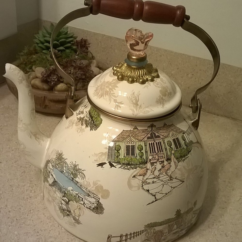 Mackenzie-Childs Aurora tea kettle. 3 quart.